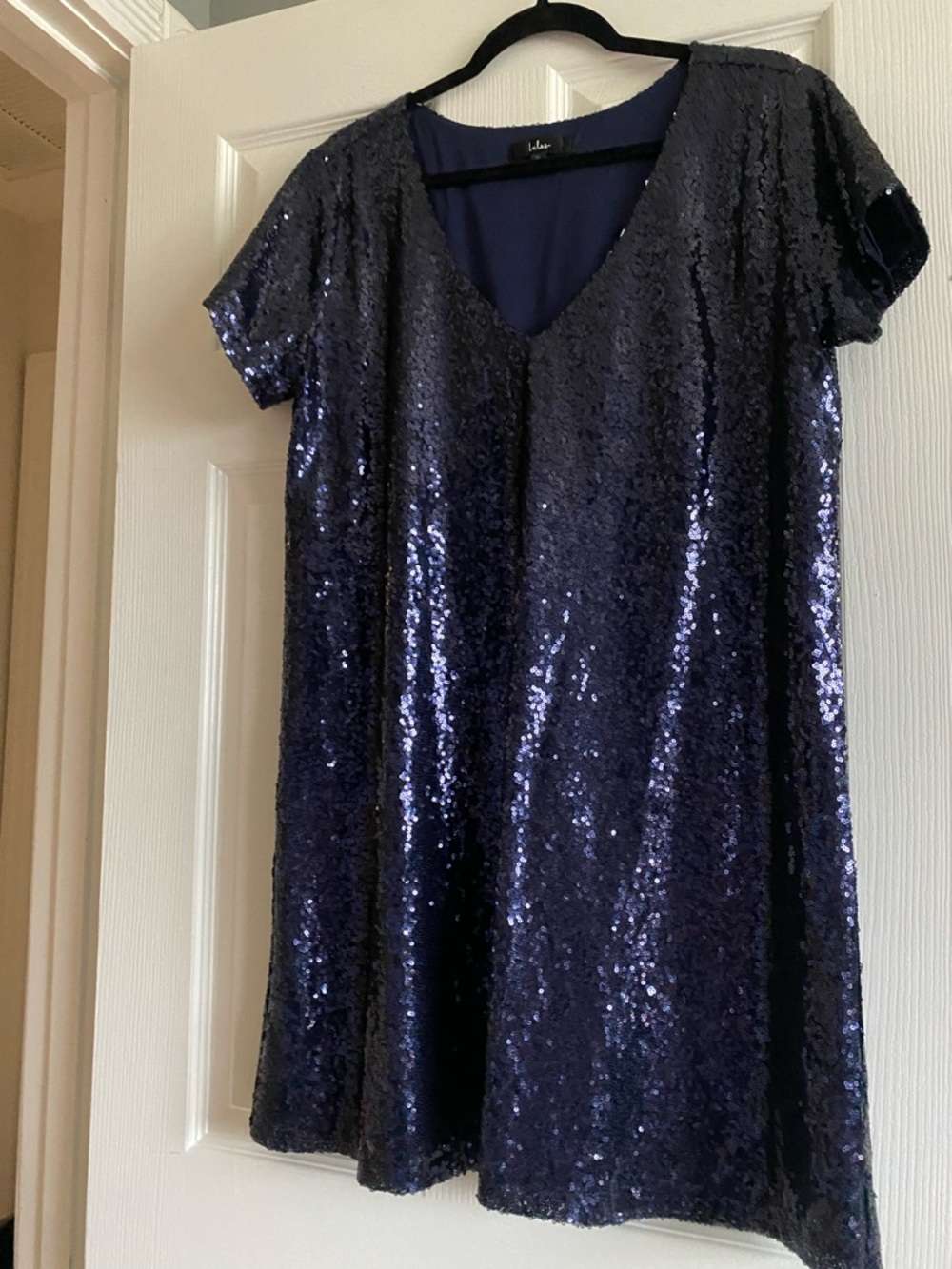 Lulu's Navy Sequin Mini Dress